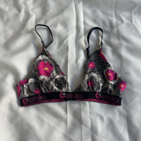 Ethika Floral Bralette Small with Shark Tooth - Picture 1 of 3